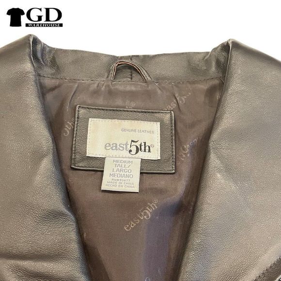 Women's Leather Coat by East Fifth: Medium Tall - Picture 3 of 11